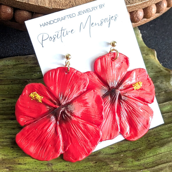 Large Flor De Maga Puerto Rico Flower Earrings