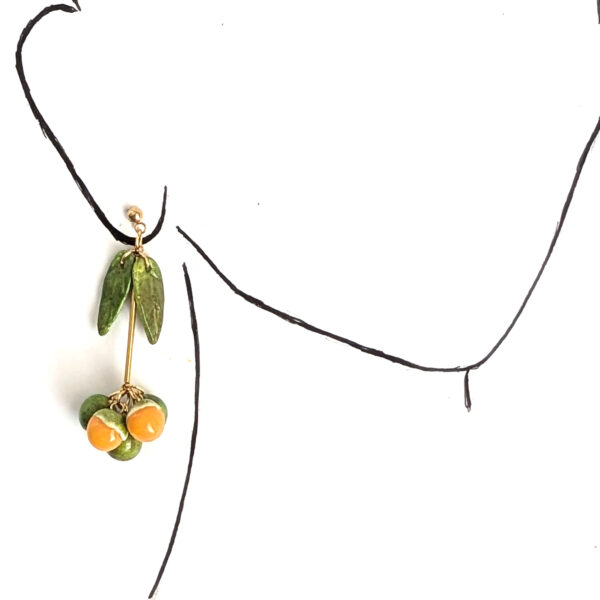 Mini Quenepa Bunch Fruit Earrings - Image 5