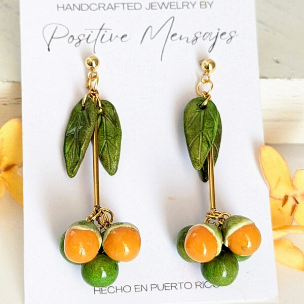 Spanish lime earrings from Puerto rico