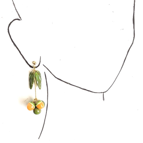 Mini Quenepa Bunch Fruit Earrings - Image 7