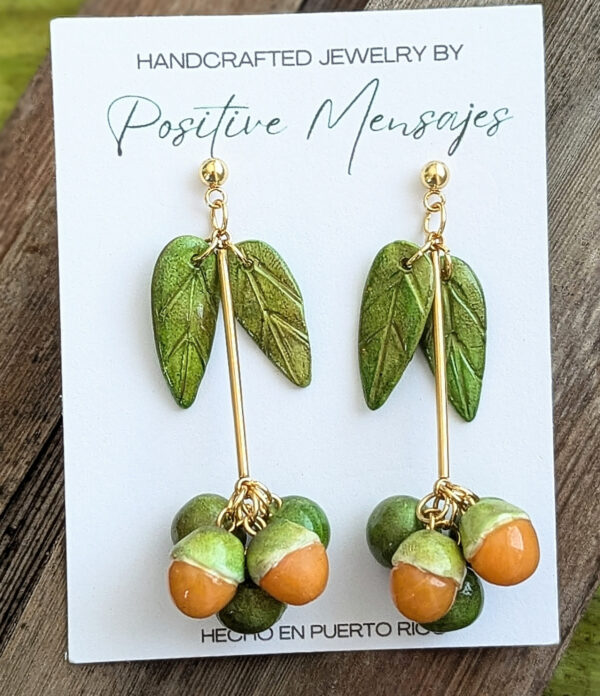 Mini Quenepa Bunch Fruit Earrings