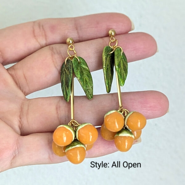 Mini Quenepa Bunch Fruit Earrings - Image 6