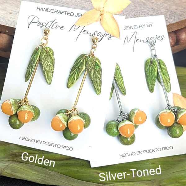Mini Quenepa Bunch Fruit Earrings - Image 7