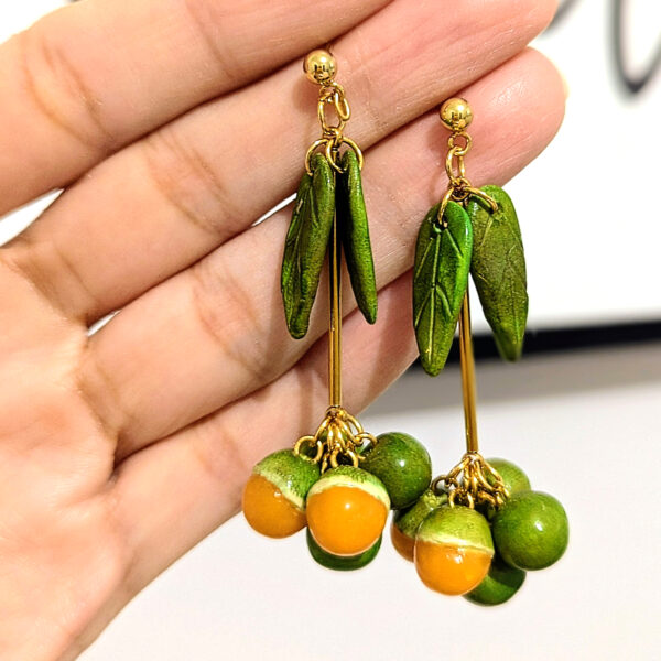 Puerto Rico fruit earrings on hand