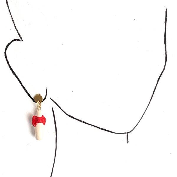 Puerto Rican Coquito Bottle Earrings with Bow - Image 5