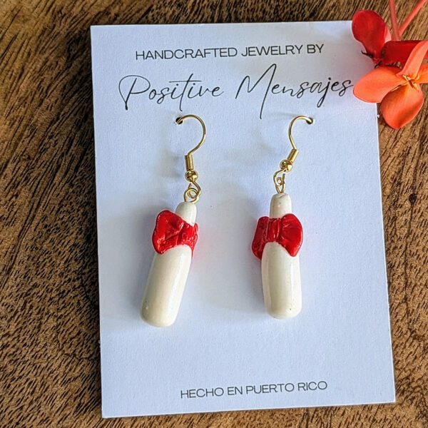 handmade coquito earrings