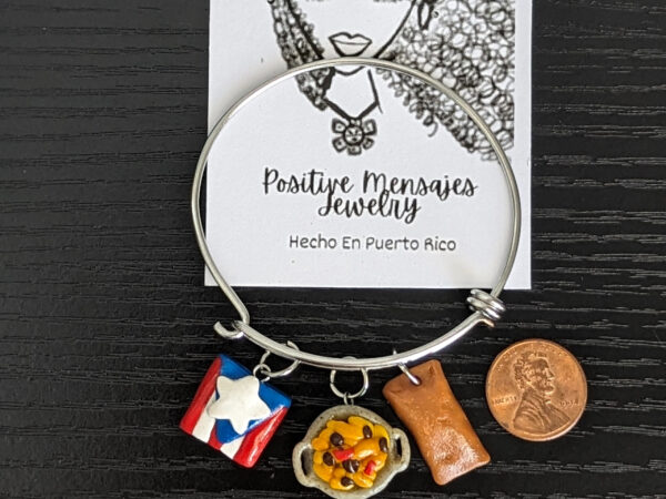 Puerto Rican food bracelet with penny