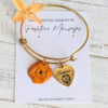 puerto Rico food charm bracelet in gold