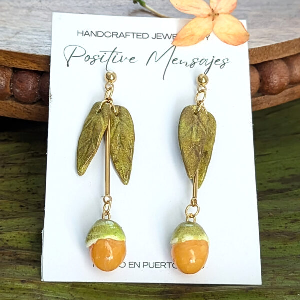 Long Quenepa Puerto Rico Fruit Earrings - Image 4