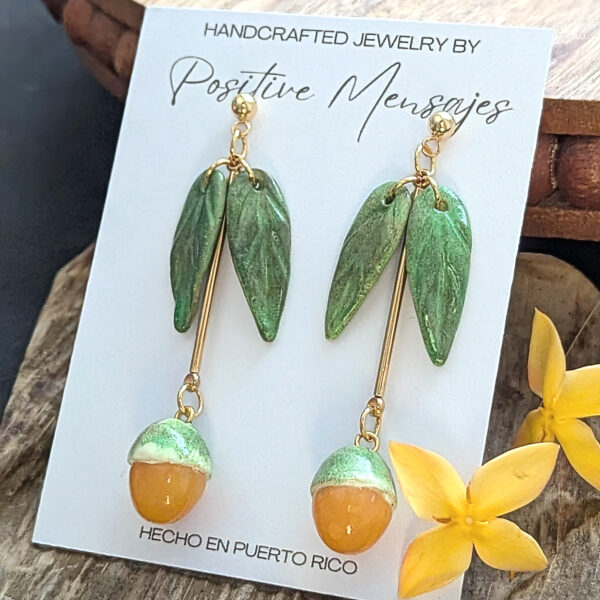 Long Quenepa Puerto Rico Fruit Earrings - Image 3