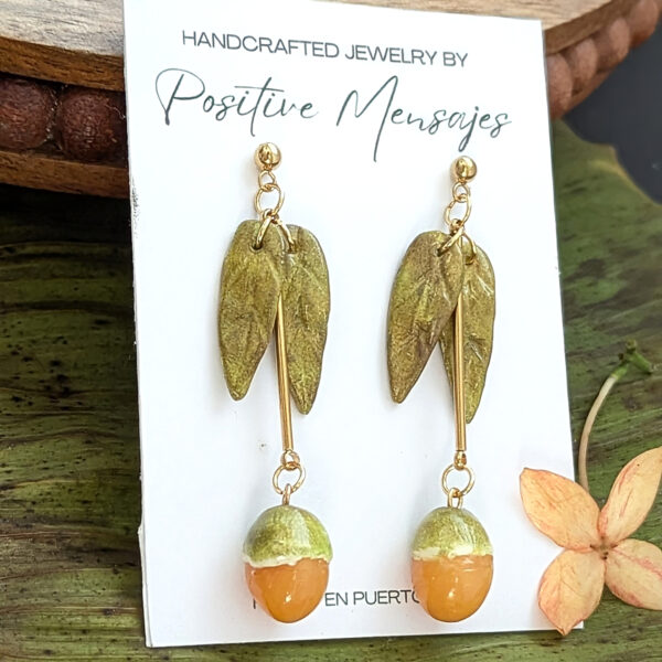 Long Quenepa Puerto Rico Fruit Earrings - Image 3