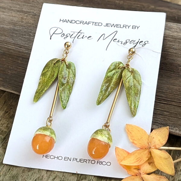 Long Quenepa Puerto Rico Fruit Earrings - Image 2