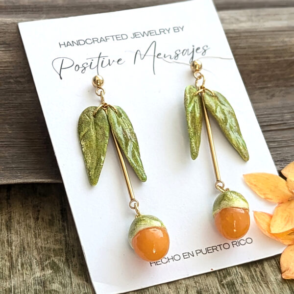 Long Quenepa Puerto Rico Fruit Earrings - Image 3