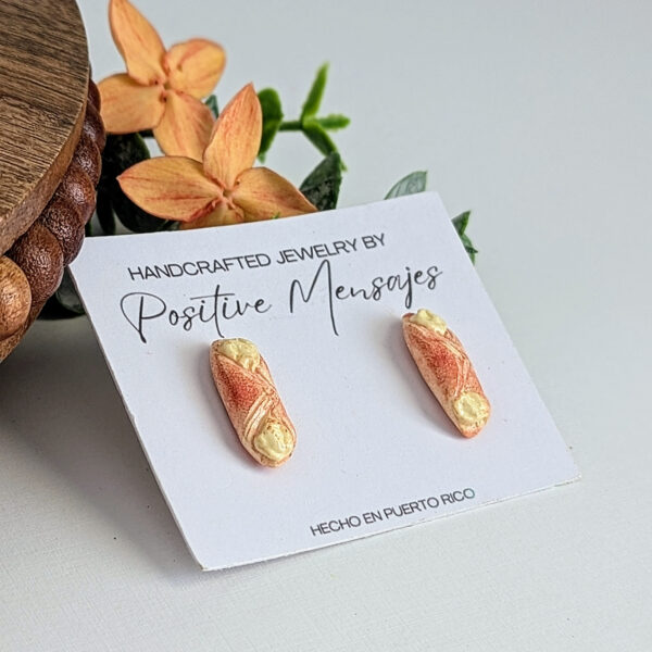 puerto rico quesitos earrings on orange flowers