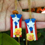 Puerto Rican Flag Maga Flower Necklace