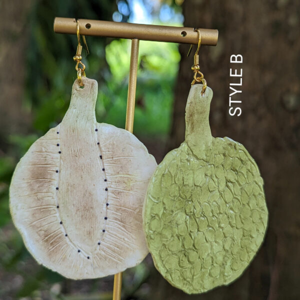 Large Puerto Rico Pana Fruit Earrings - Image 4