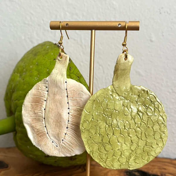 Large Puerto Rico Pana Fruit Earrings - Image 7