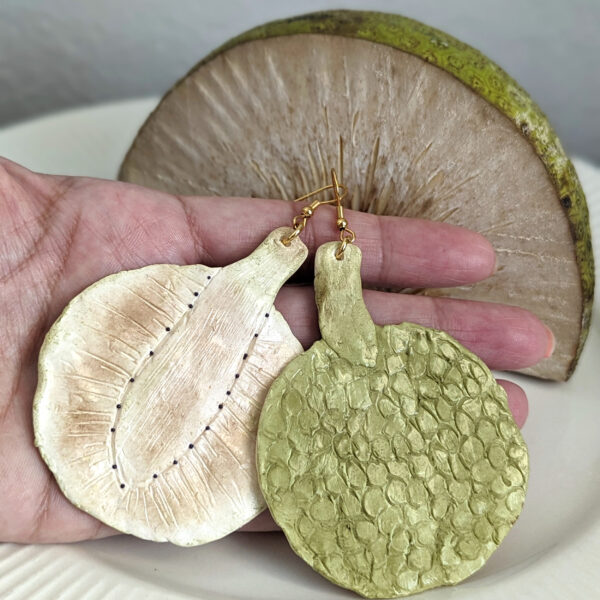 Large Puerto Rico Pana Fruit Earrings - Image 8