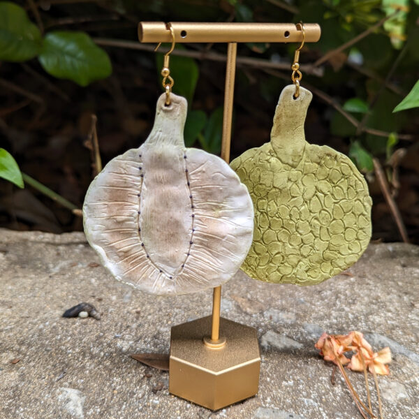 Large Puerto Rico Pana Fruit Earrings - Image 10