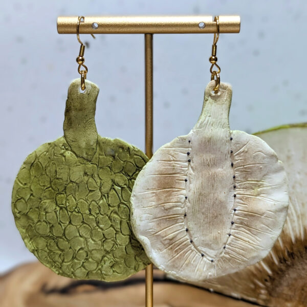 Large Puerto Rico Pana Fruit Earrings - Image 5