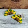 handmade taino sol sunflower earrings