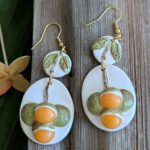 Quenepas Modern Oval Fruit Earrings