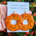 Handmade Tostones Round Hoop Earrings