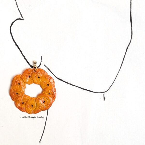 handmade tostones earrings on girl