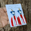 puerto rican flag earrings on hand