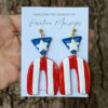 puerto rican flag art earrings on tree