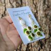 passion fruit white statement earrings with tree