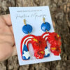 puerto rico handmade flag earrings on tree