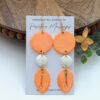 puerto rico peach and white taino earrings