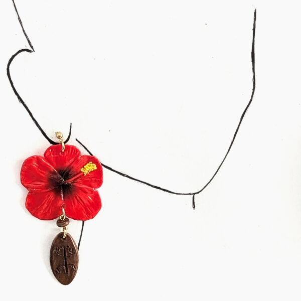 Flor De Maga Taino Earrings With Beads - Image 4
