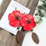 Flor De Maga Taino Earrings With Beads