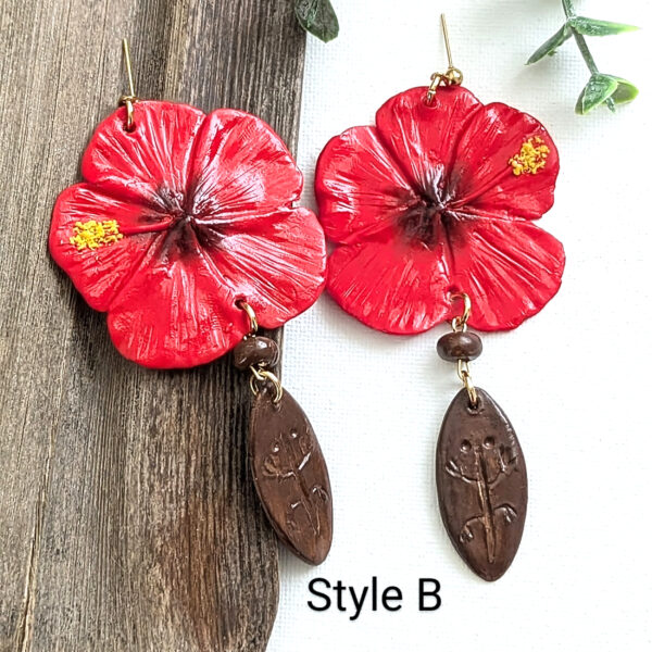 Flor De Maga Taino Earrings With Beads - Image 4