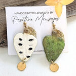 Double Sided Guanabana Fruit Earrings With Leaf and Pendant