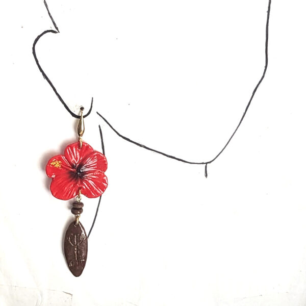 taino coqui earrings on an ear drawing