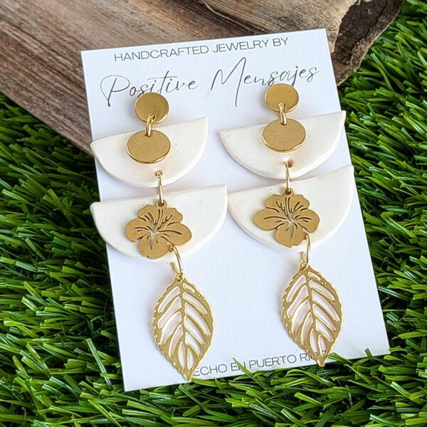 Flor de Maga Culture Earrings Semi Circle Design