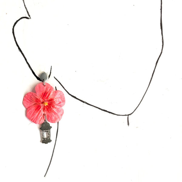 Puerto Rico garita earrings on ear