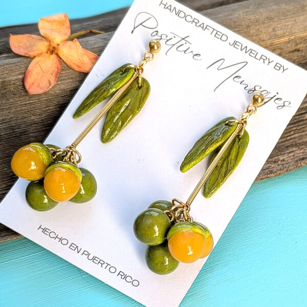 Mini Quenepa Bunch Fruit Earrings