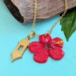 Garita-Inspired Necklace With Handmade Flor De Maga Pendant