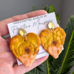 Heart-Shaped Tostones Con Mayo-Ketchup Earrings
