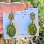 Platano Green Banana Bunch Earrings