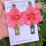 Garita-Inspired Pink Flor De Maga Earrings