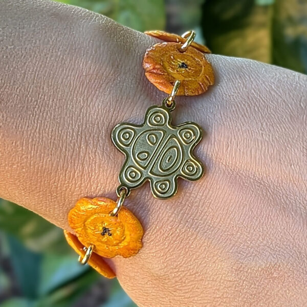 Tostones Bracelet with Taíno Sun Symbol