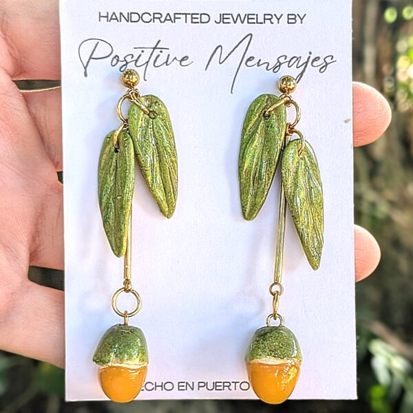 Long Quenepa Puerto Rico Fruit Earrings