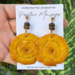Handmade Tropical Tostones With Beads Earrings