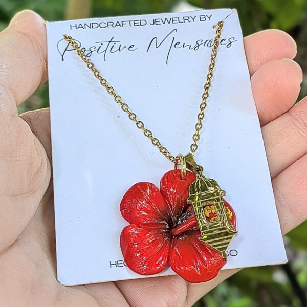 Garita-Inspired Necklace With Handmade Flor De Maga Pendant