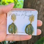 Platano Green Banana Bunch Earrings